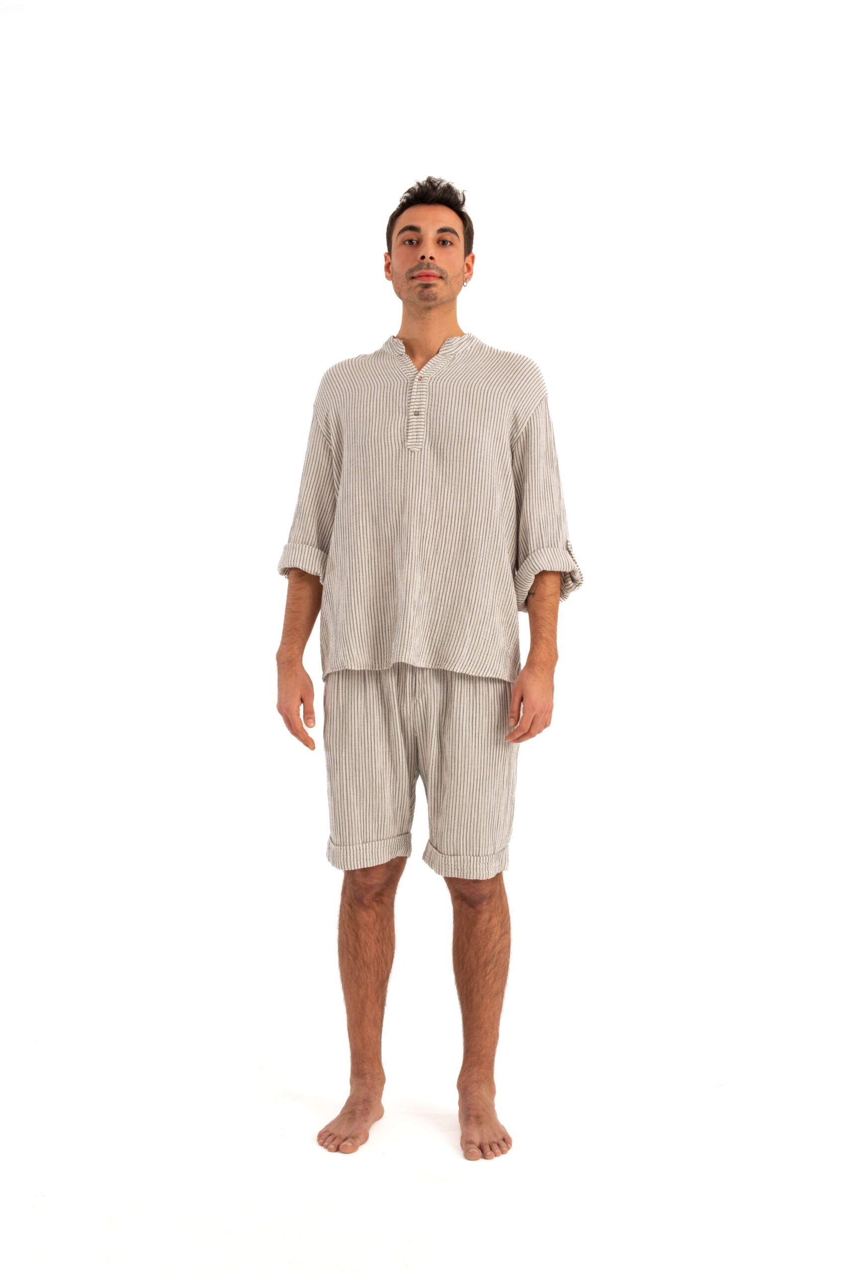 Men’s Stripe Linen Shorts (3350) 69% Cotton, 27% Viscose, 4% Linen