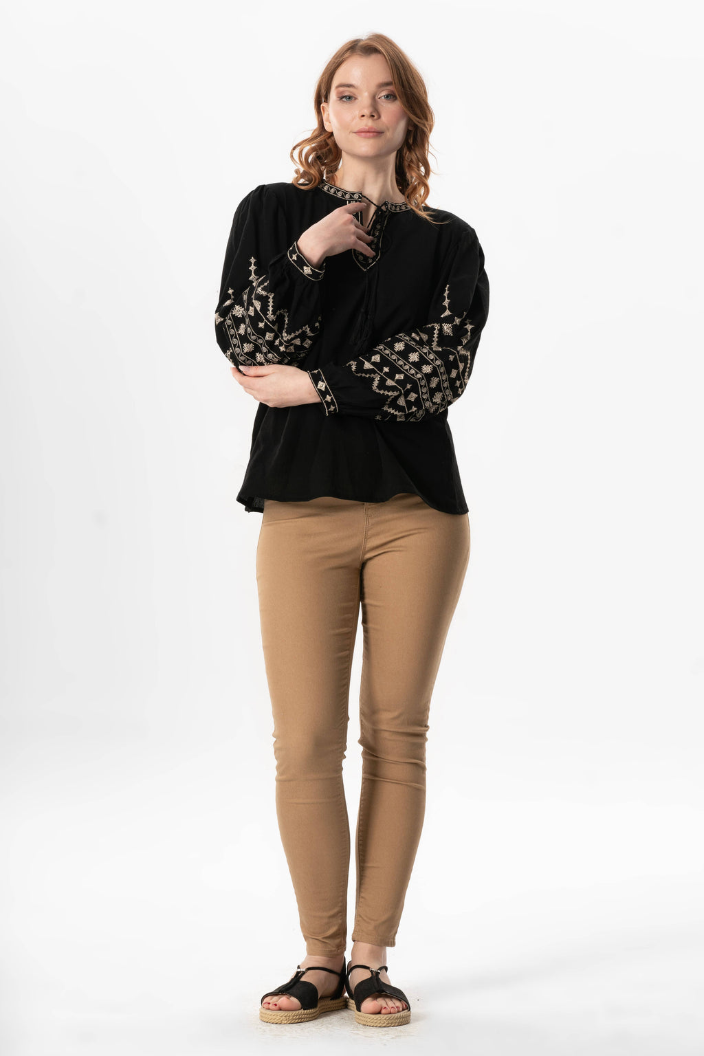 IDL Long Sleeve Blouse (151.212.29); 100% Cotton