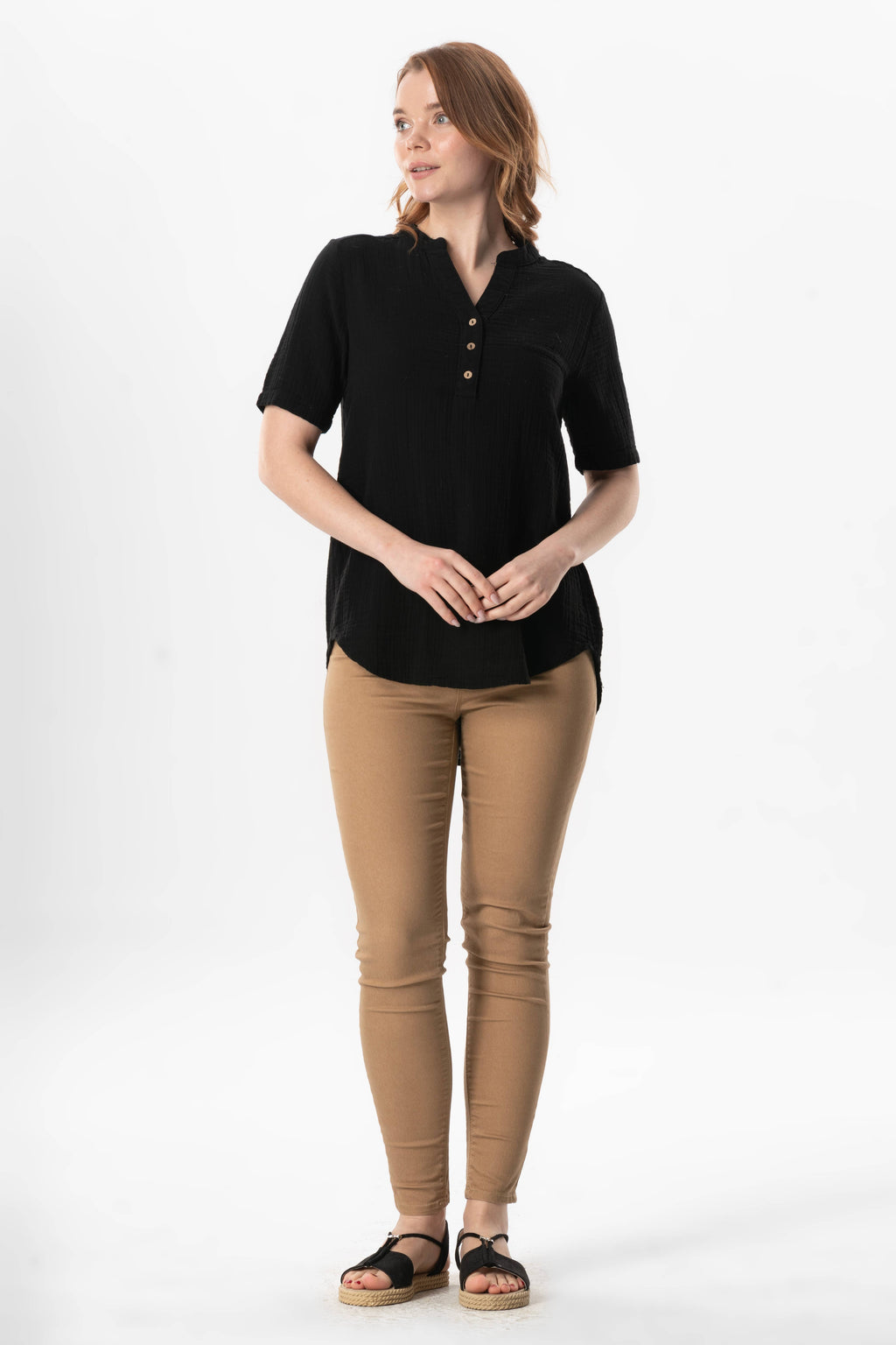 GLG Short Sleeve Blouse (151.511.04); 100% Cotton