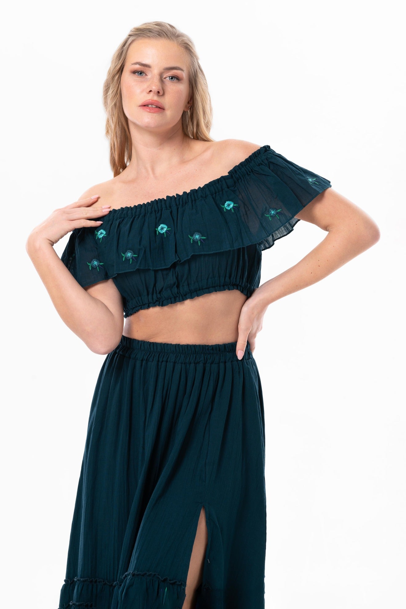 LVN Embroidered Blouse (151.713.01); 100% Cotton