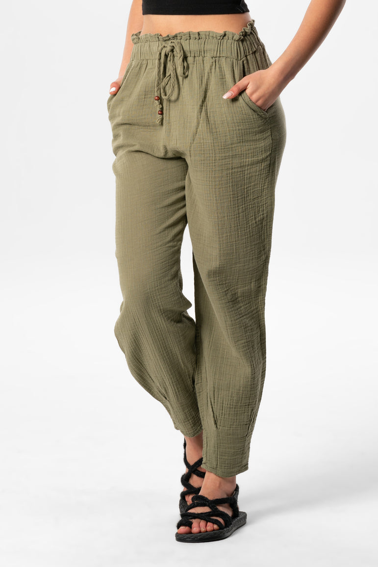 Muslin Carrot Pants (151.540.08); 100% cotton