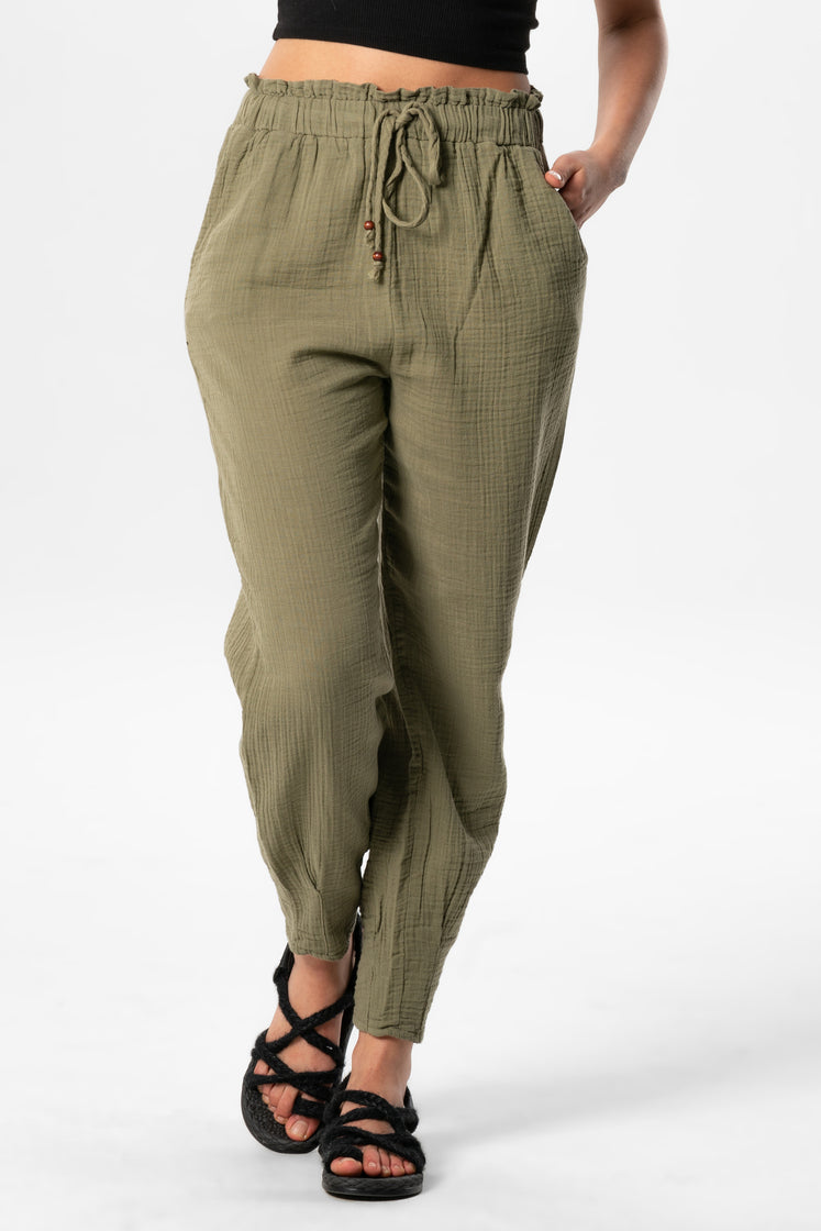 Muslin Carrot Pants (151.540.08); 100% cotton