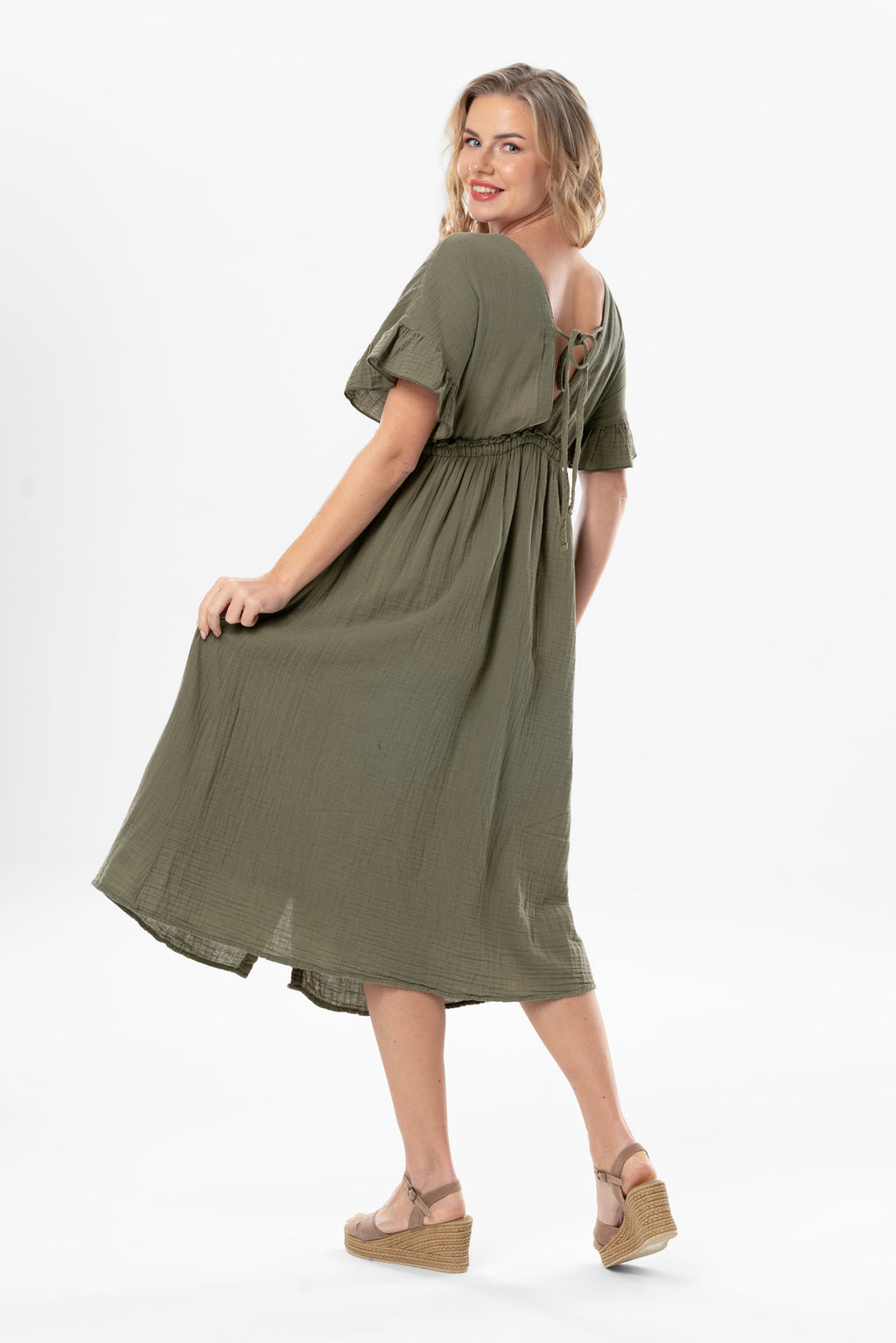 AFR Cotton Muslin Summer Dress - Side View
