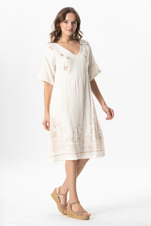 ALZ Short Sleeve Dress (151.521.08); 100% Cotton