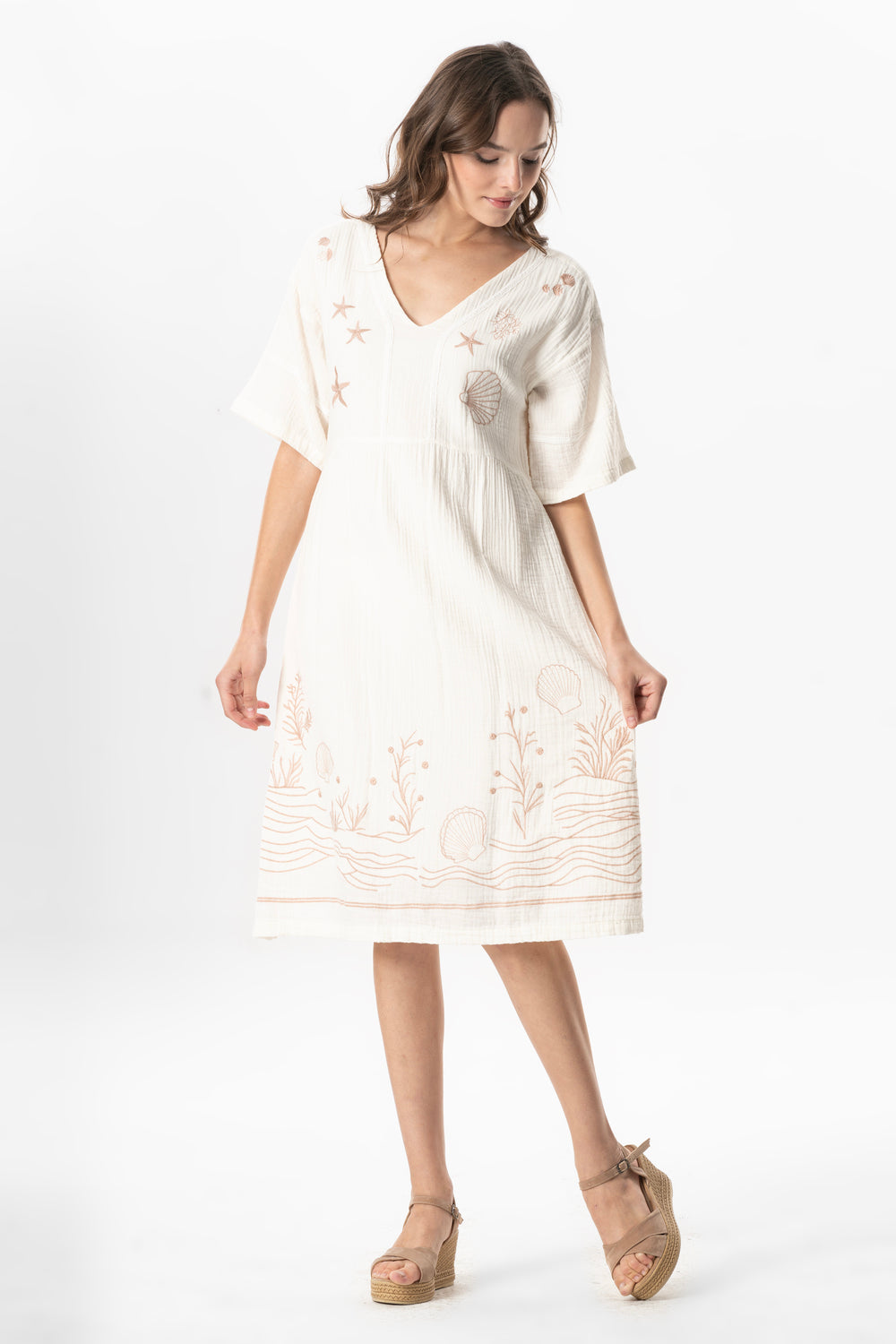 ALZ Short Sleeve Dress (151.521.08); 100% Cotton