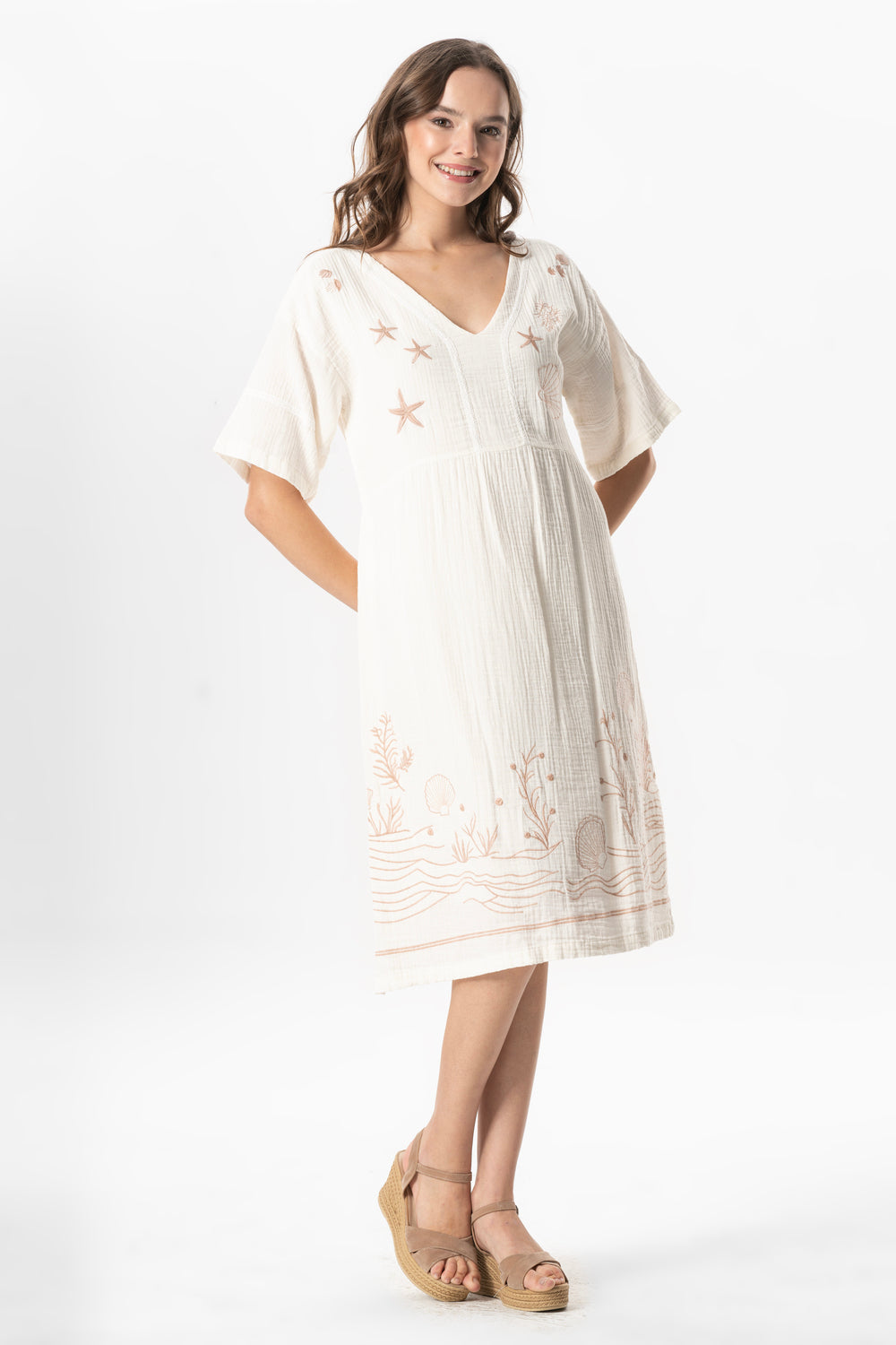 ALZ Short Sleeve Dress (151.521.08); 100% Cotton