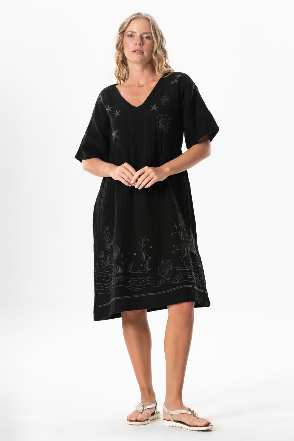 ALZ Short Sleeve Dress (151.521.08); 100% Cotton