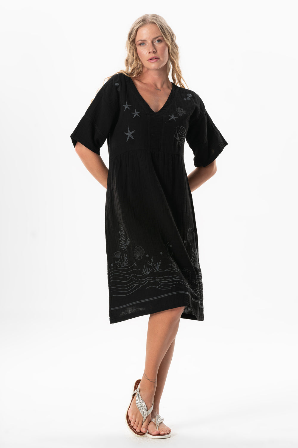 ALZ Short Sleeve Dress (151.521.08); 100% Cotton
