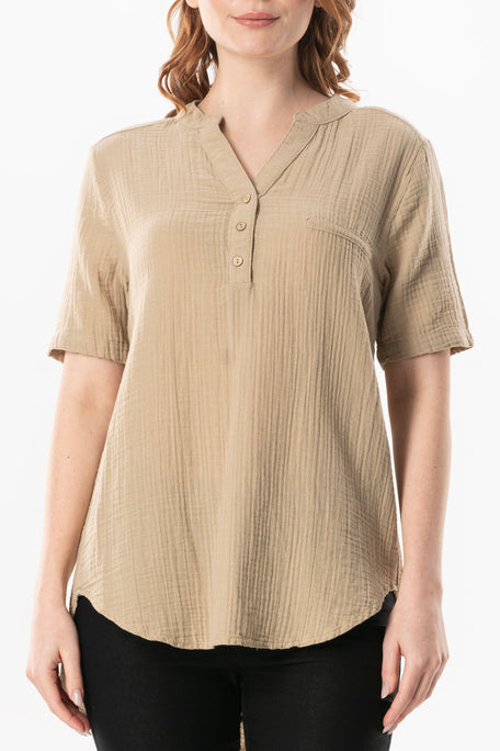 GLG Short Sleeve Blouse (151.511.04); 100% Cotton