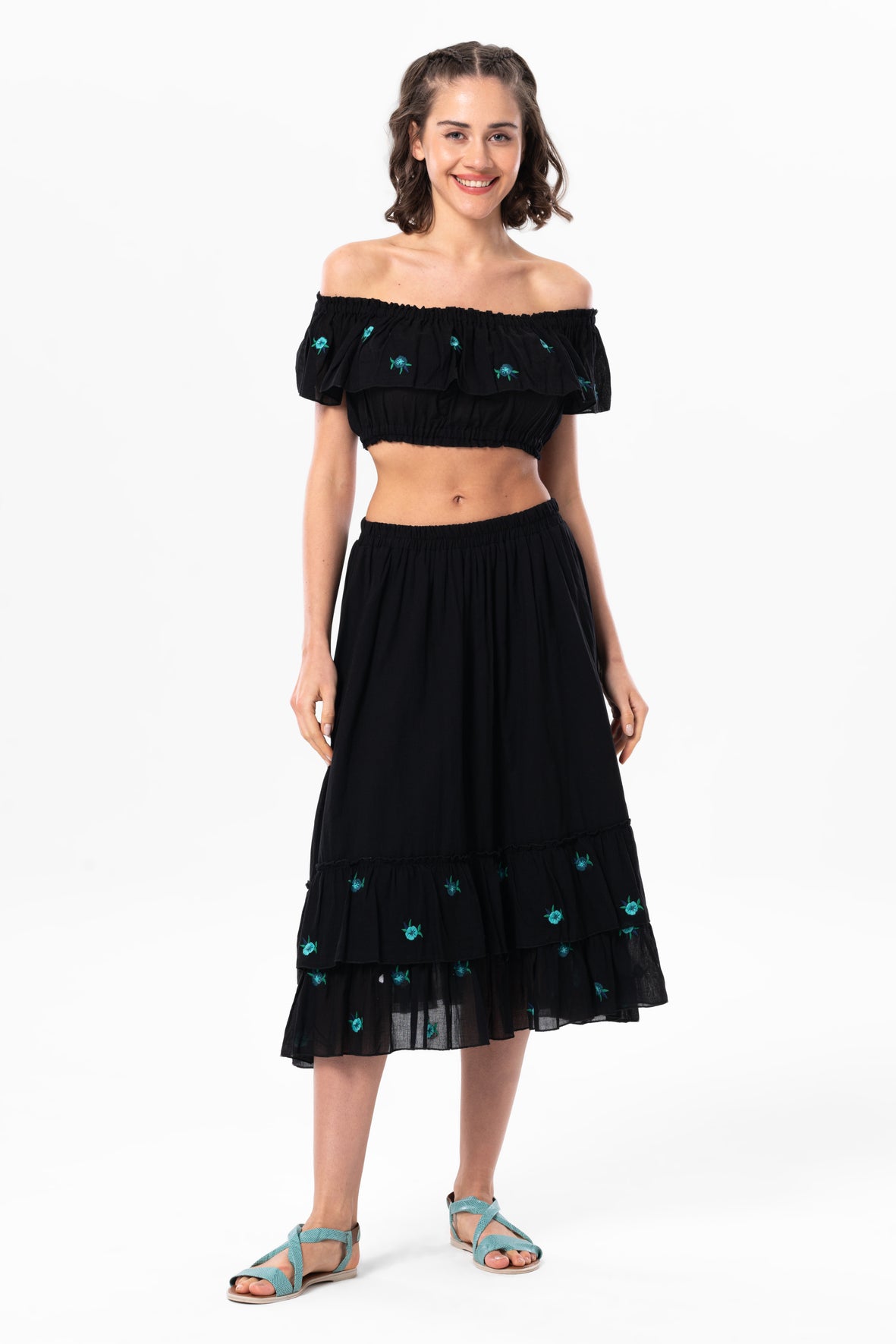 LVN Embroidered Blouse (151.713.01); 100% Cotton