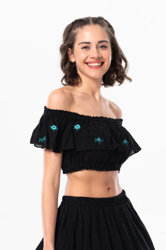 Blouse brodée LVN (151.713.01) ; 100 % Coton