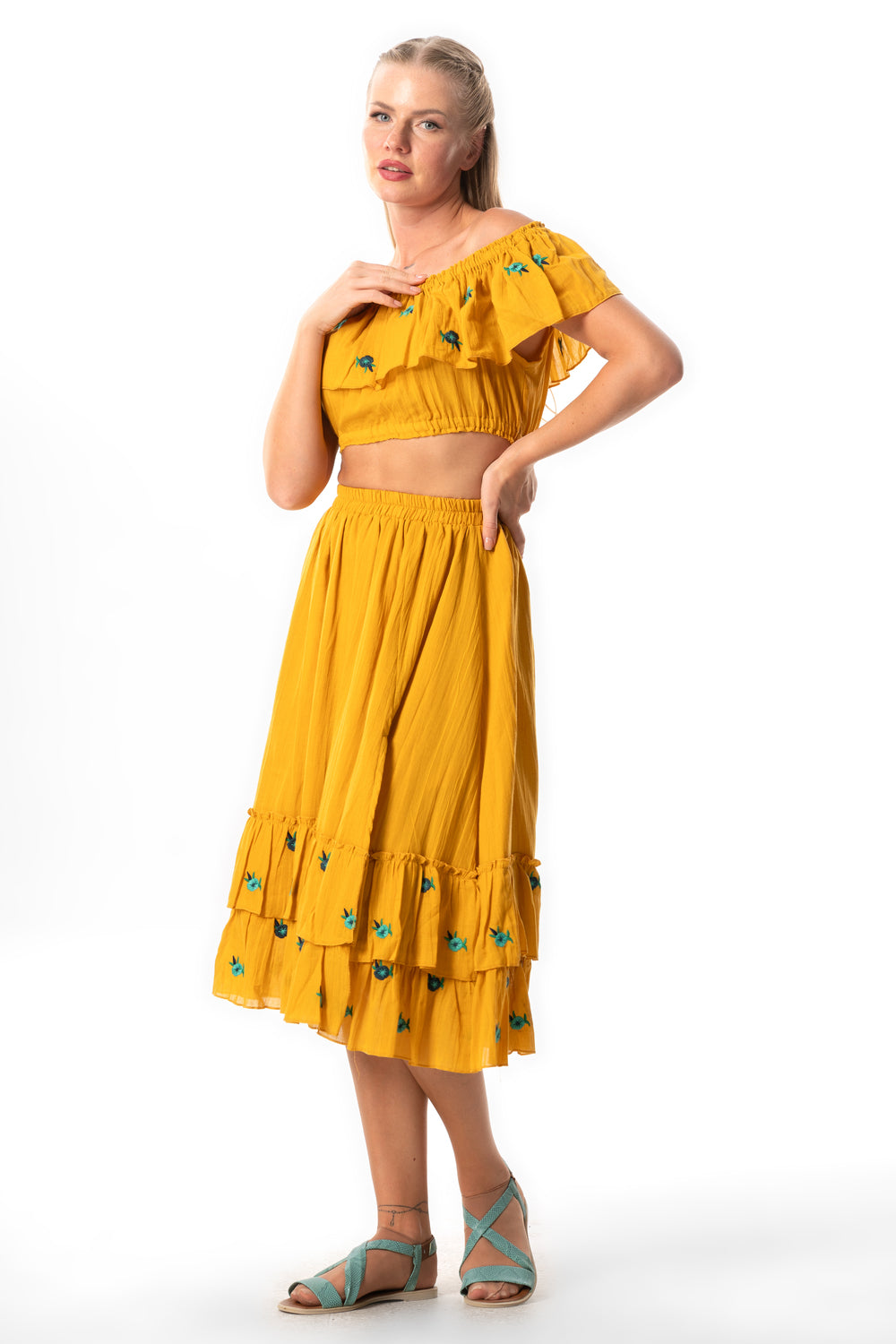 LVN Embroidered Blouse (151.713.01); 100% Cotton