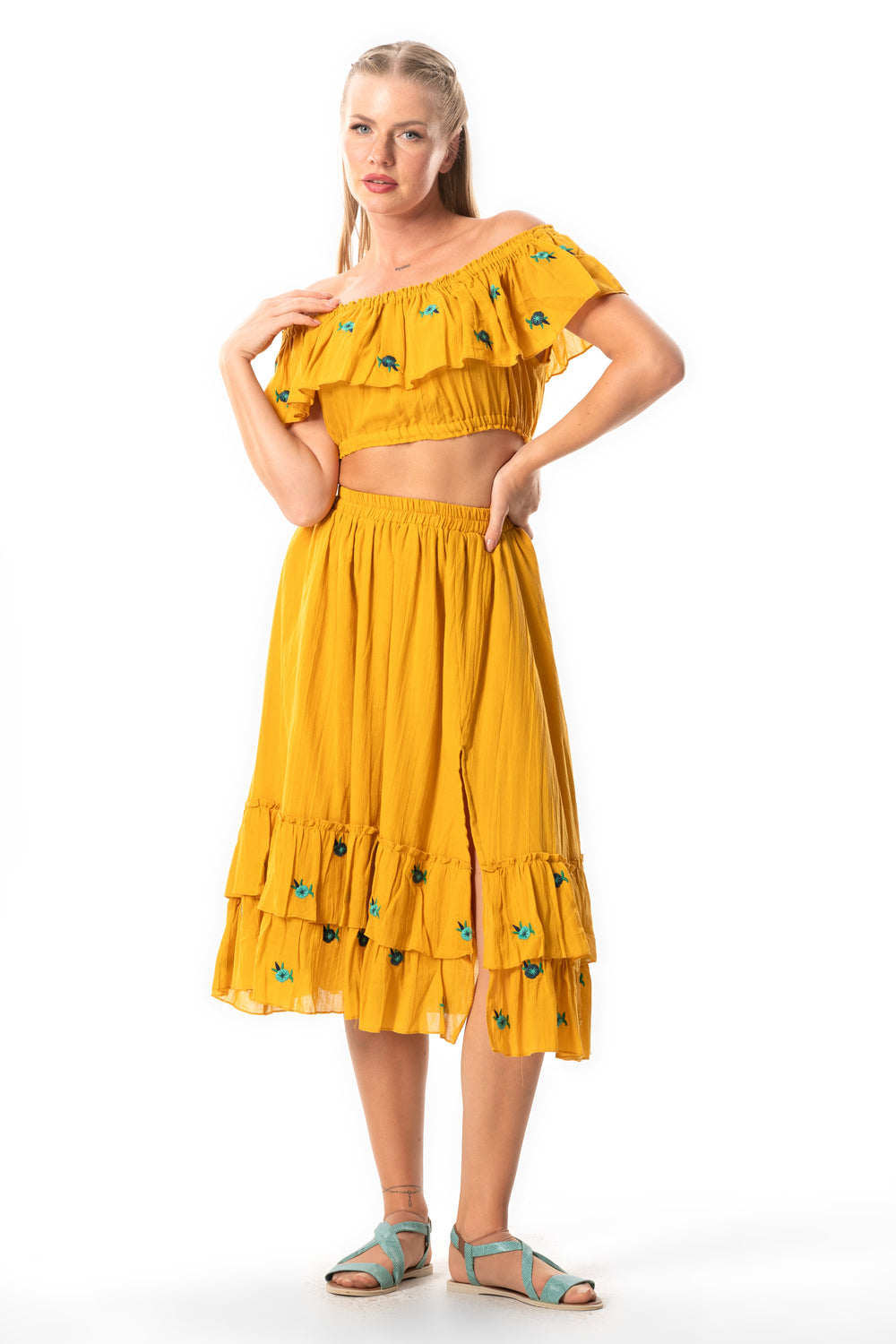 LVN Embroidered Blouse (151.713.01); 100% Cotton