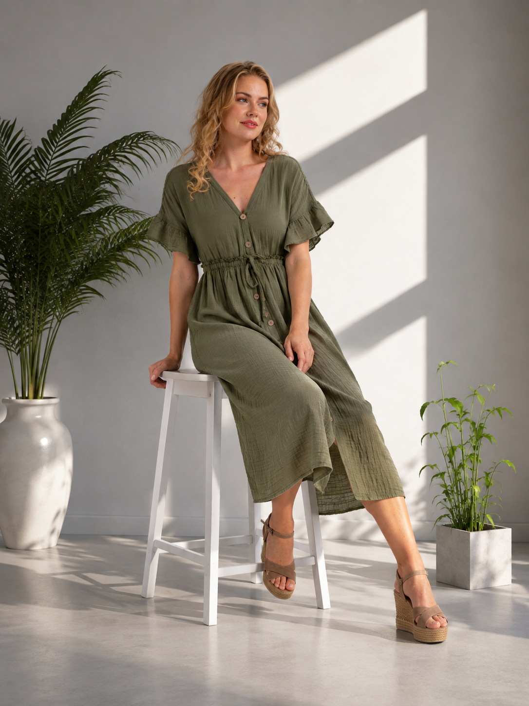 Robe d'été en mousseline de coton - AFR
