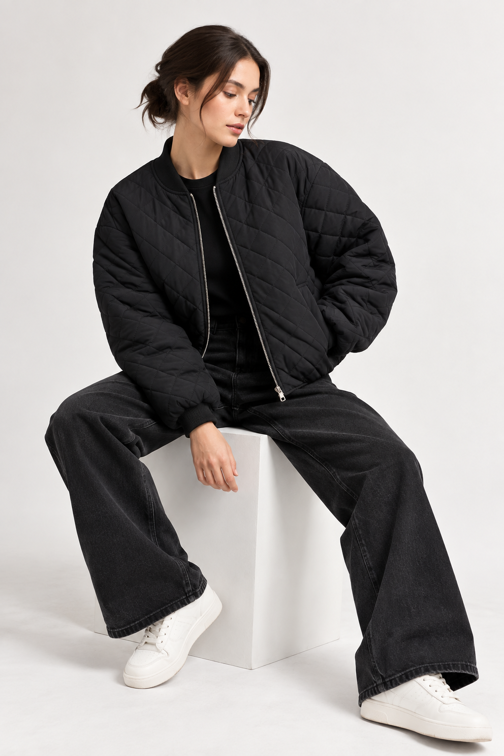 FULMARIX Women's Bomber Zip Jacket