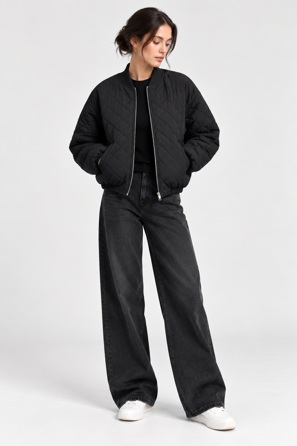 FULMARIX Women's Bomber Zip Jacket