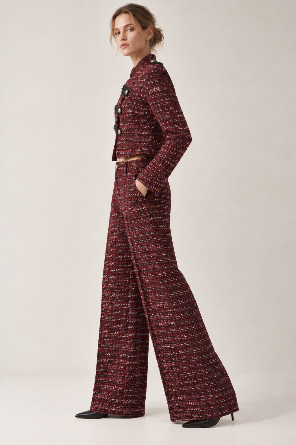 Women's Bouclé Military Jacket