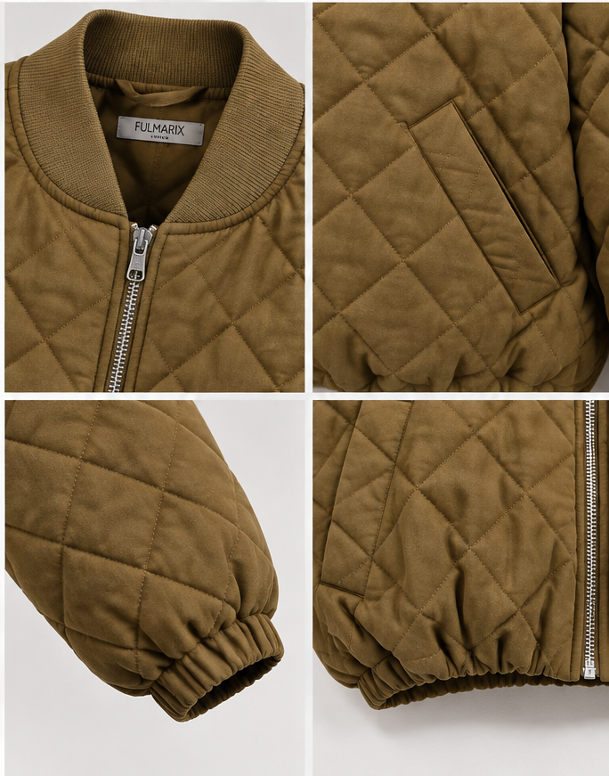 FULMARIX Women's Bomber Zip Jacket