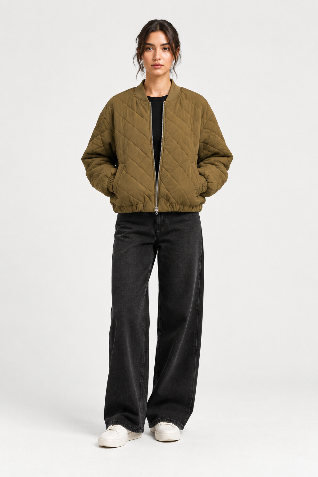 FULMARIX Women's Bomber Zip Jacket