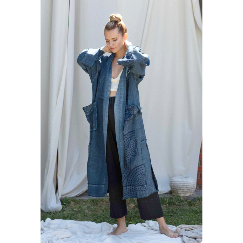 Kimono Ajna (3425) ; 87 % coton 13 % lin
