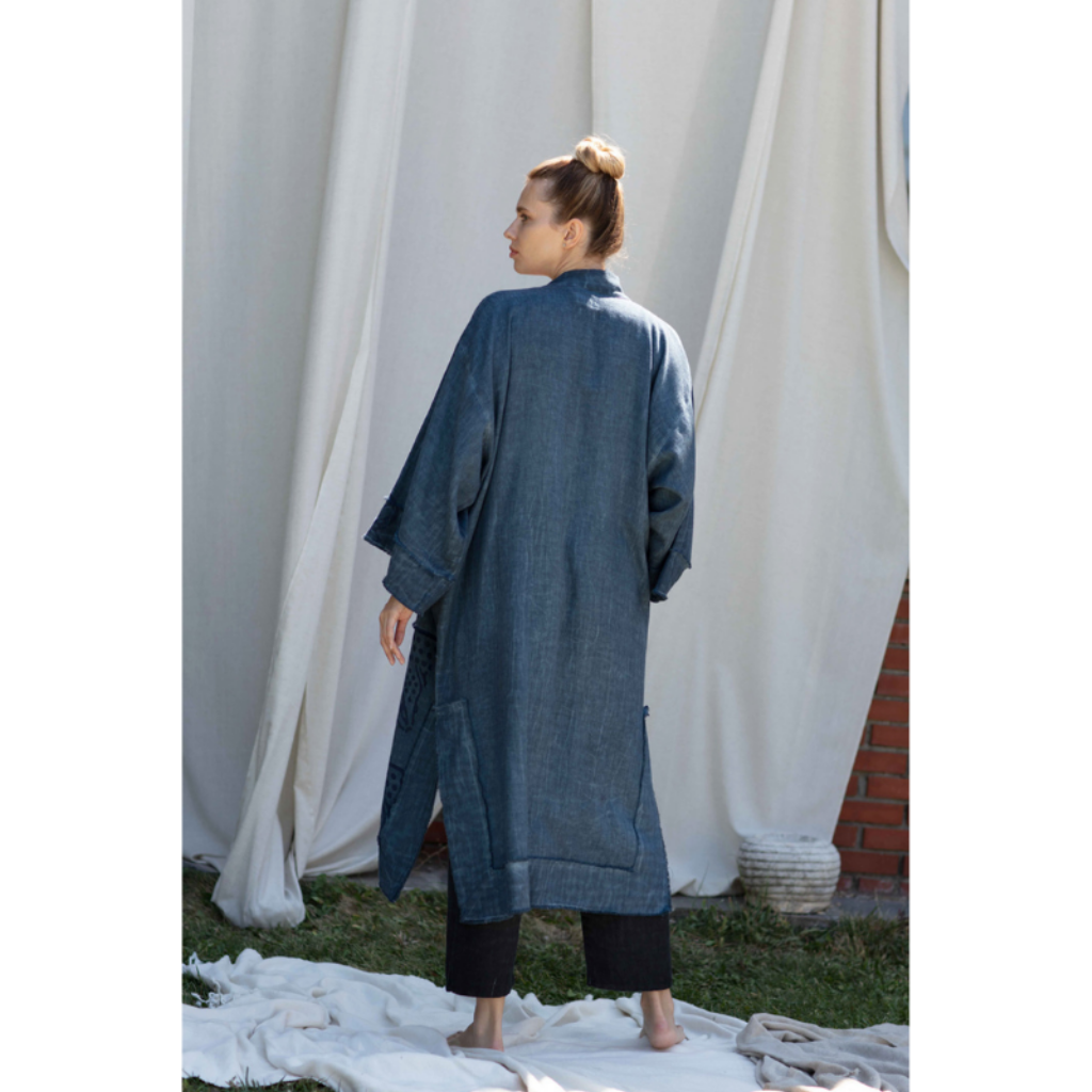 Kimono Ajna (3425) ; 87 % coton 13 % lin