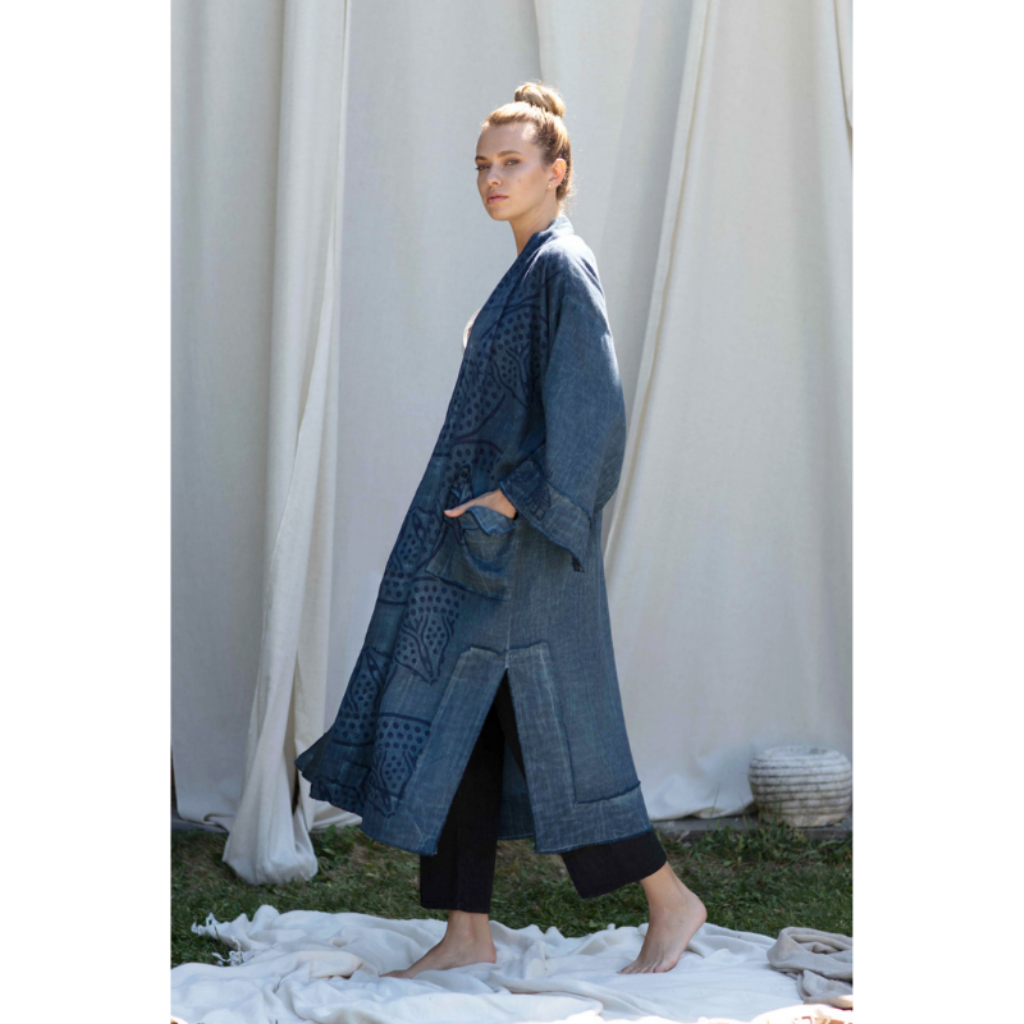 Kimono Ajna (3425) ; 87 % coton 13 % lin