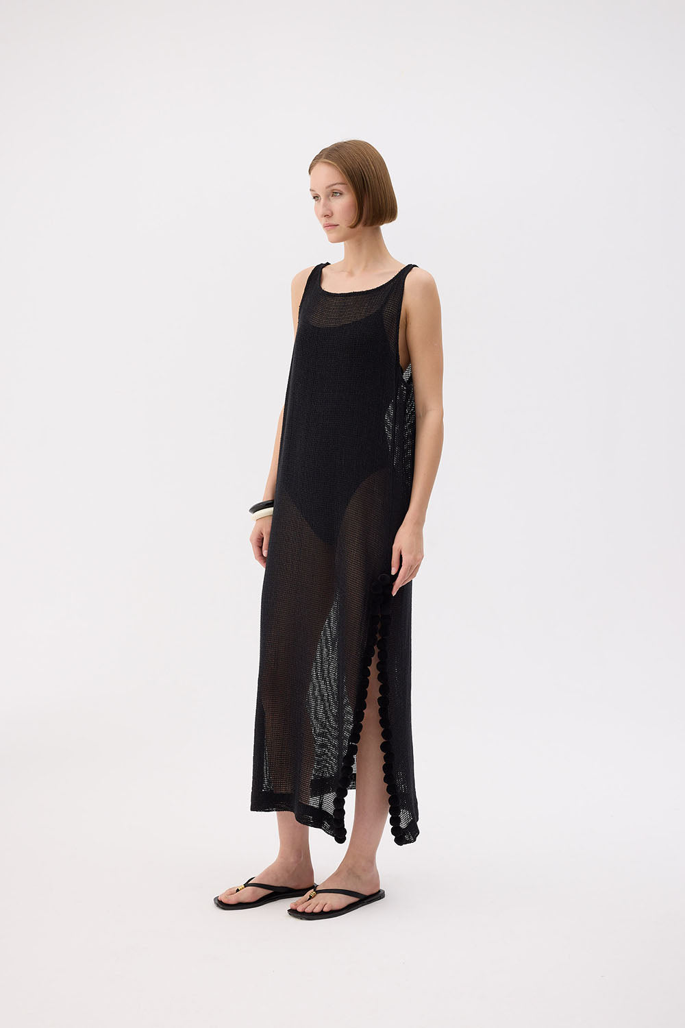 Black Crochet Dress (3473)