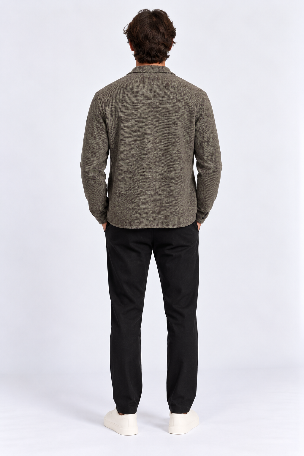 FULMARIX Men's Wool-Cotton Knit Blazer