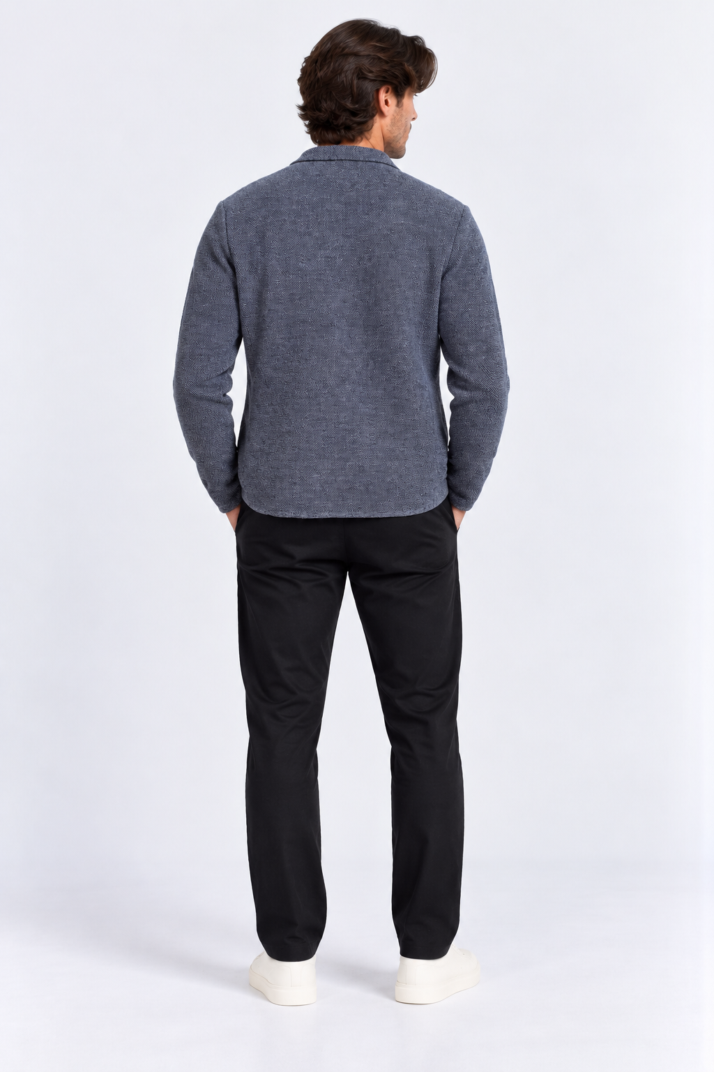 FULMARIX Men's Wool-Cotton Knit Blazer