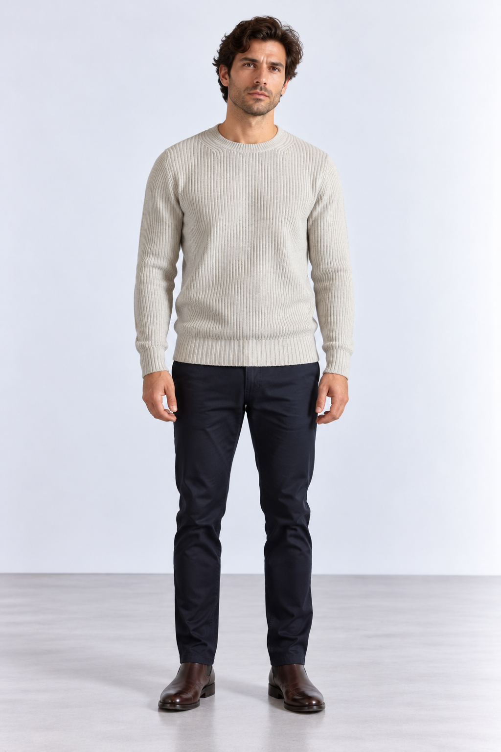 FULMARIX Herren-Freizeithemd ohne Kragen