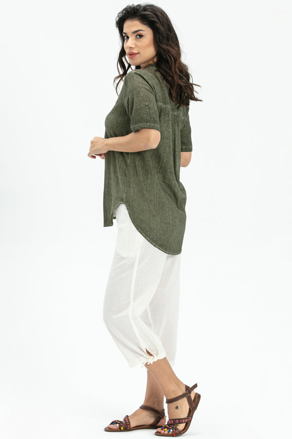 AKS Short Sleeve Blouse (151.911.02); 100% Cotton