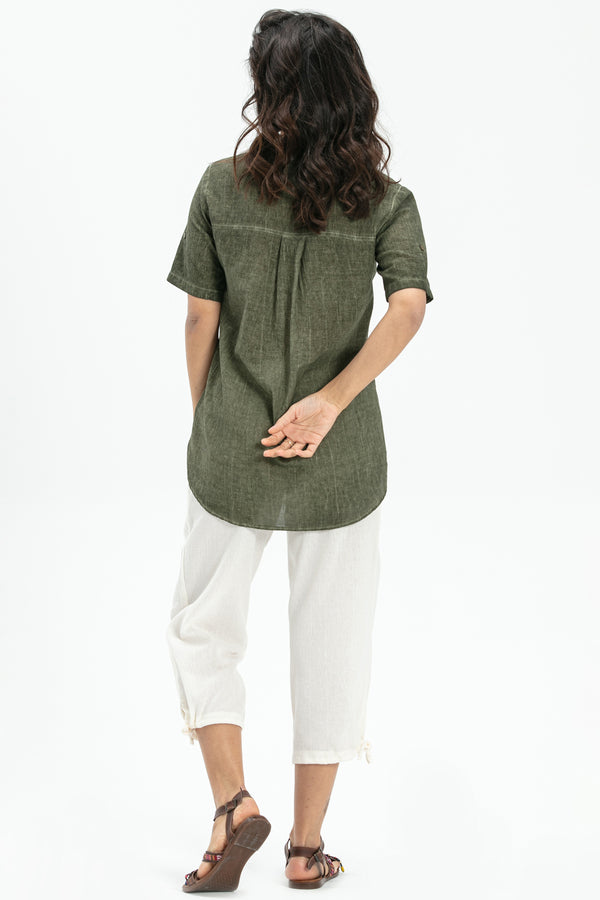 AKS Short Sleeve Blouse (151.911.02); 100% Cotton