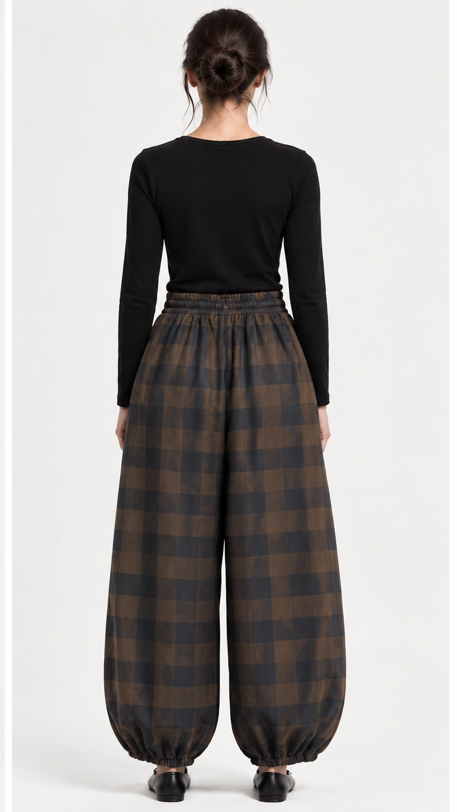 FULMARIX Women's Checkered Jogger Trousers