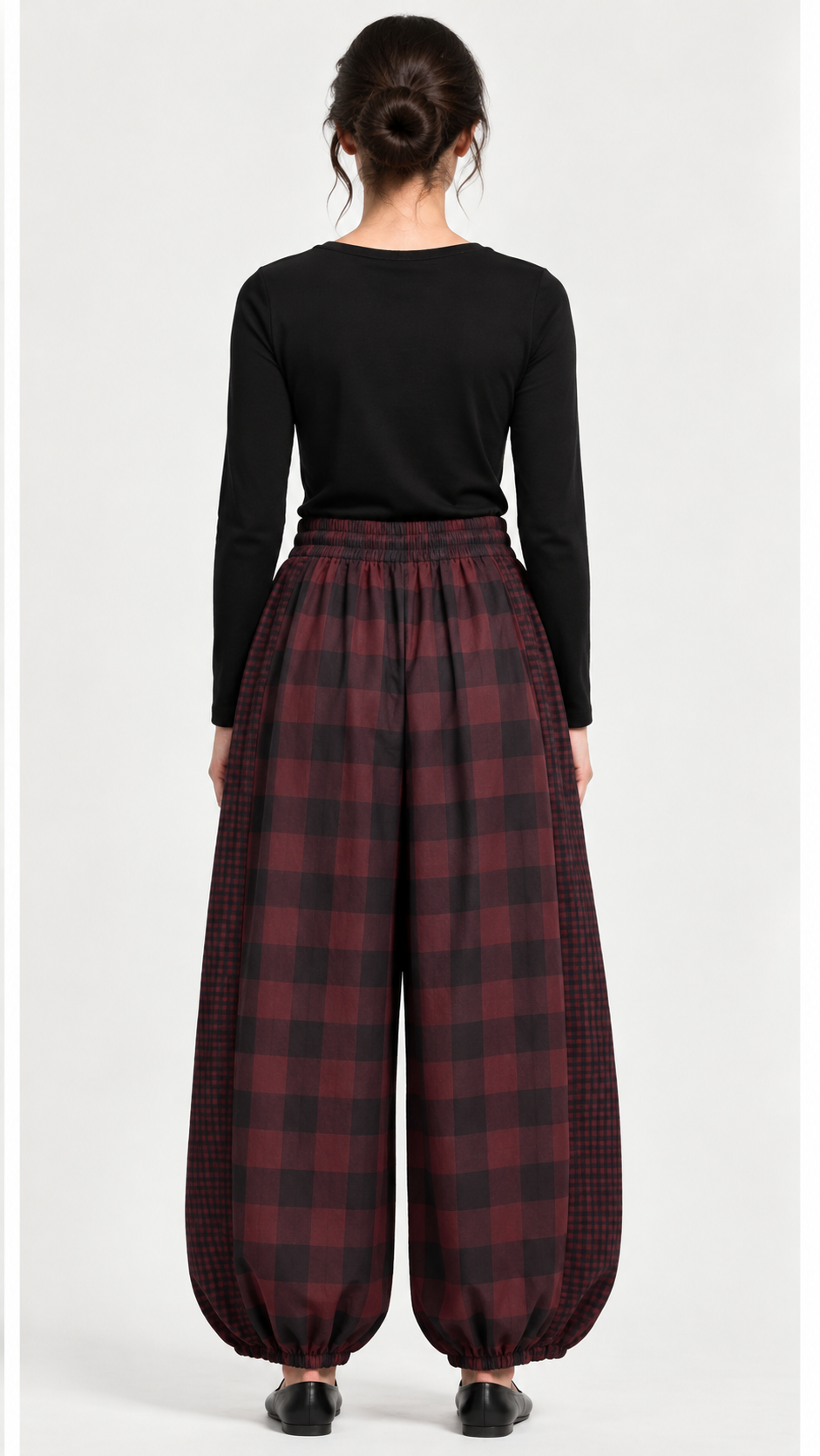 FULMARIX Women's Checkered Jogger Trousers
