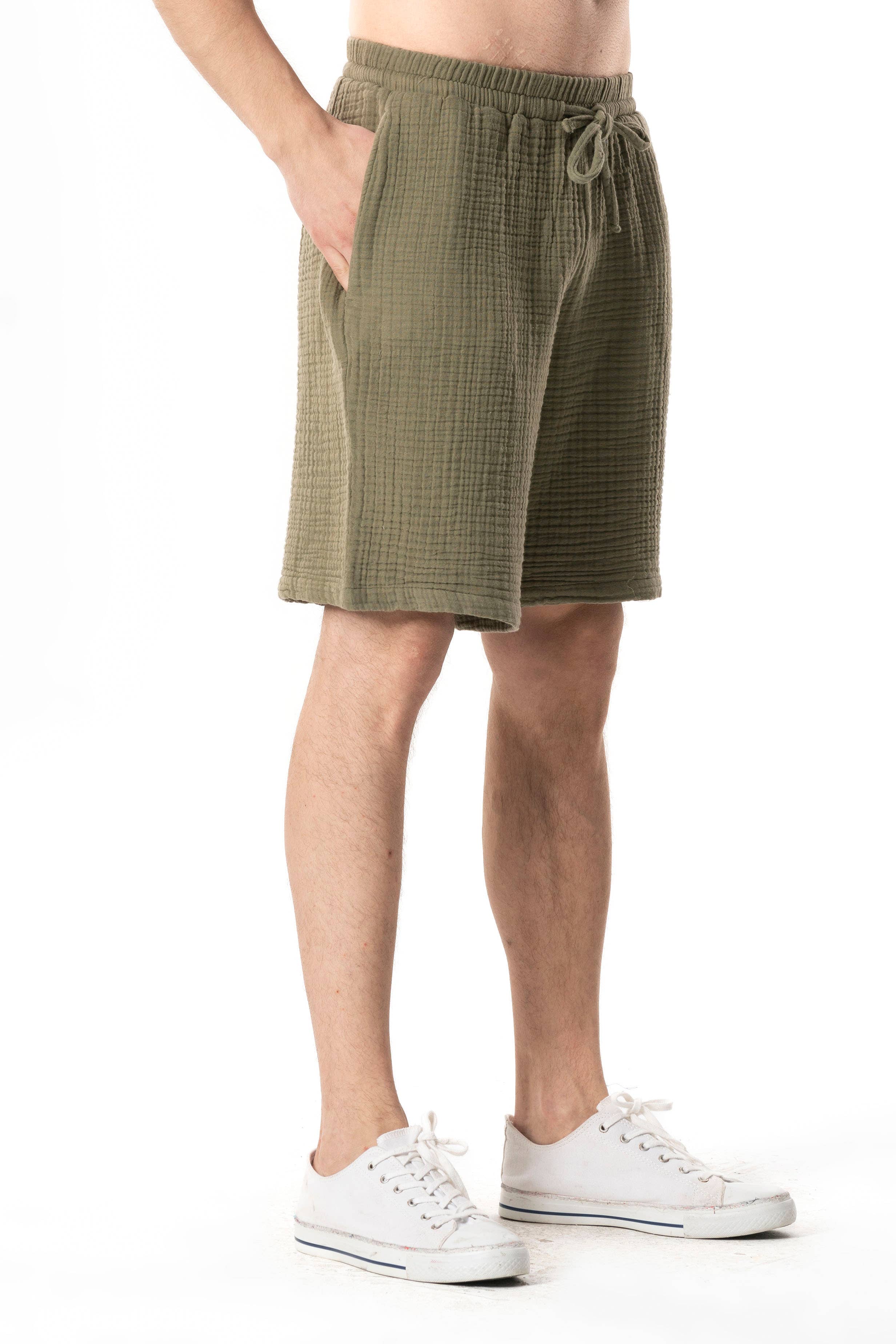 Multi Muslin Men's Shorts (161.540.28); 100% Cotton