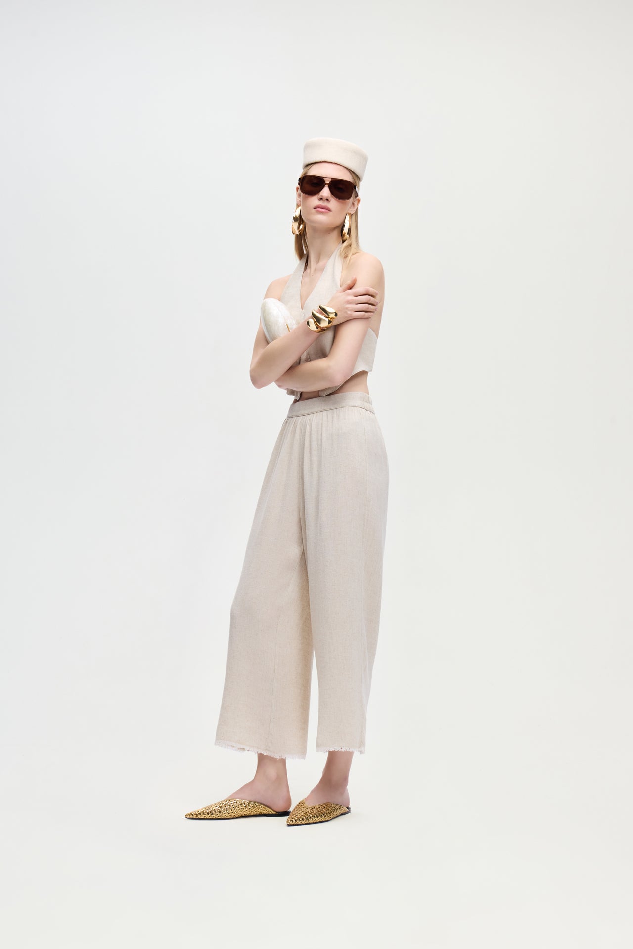 Linen Natural Pants (3527); 68% Lyocell 32% Linen